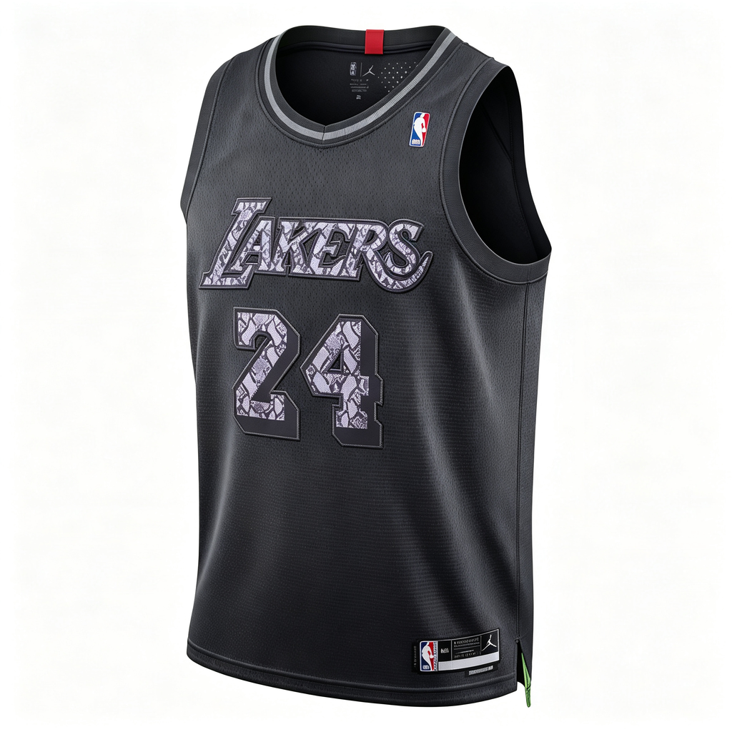 Jordan Brand Los Angeles Lakers Kobe Bryant #24 Statement Edition Swingman Jersey – Black Snake Print