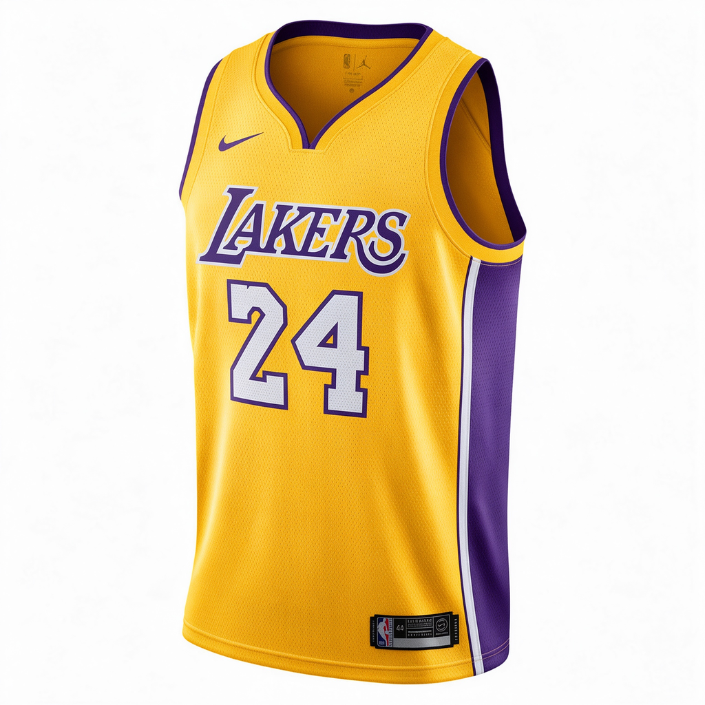 Nike Los Angeles Lakers Kobe Bryant #24 Icon Edition Swingman Jersey – Light Yellow