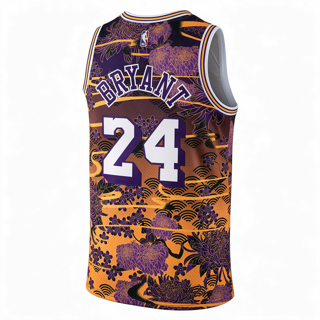 Mitchell & Ness Los Angeles Lakers Kobe Bryant #24 Hardwood Classics Jersey – Year of the Rabbit Floral