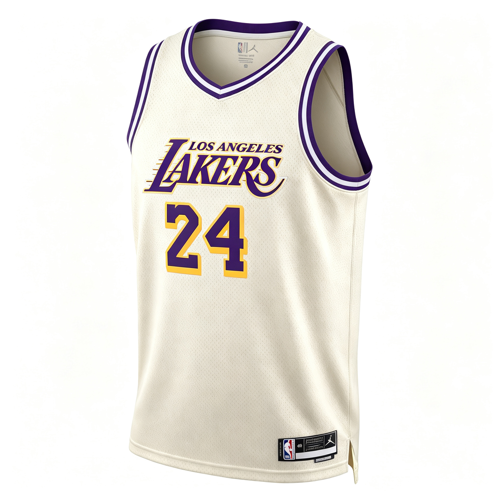Nike Los Angeles Lakers Kobe Bryant #24 City Edition Swingman Jersey – Cream