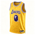 BAPE x Los Angeles Lakers Kobe Bryant #24 Basketball Jersey – Yellow Camo