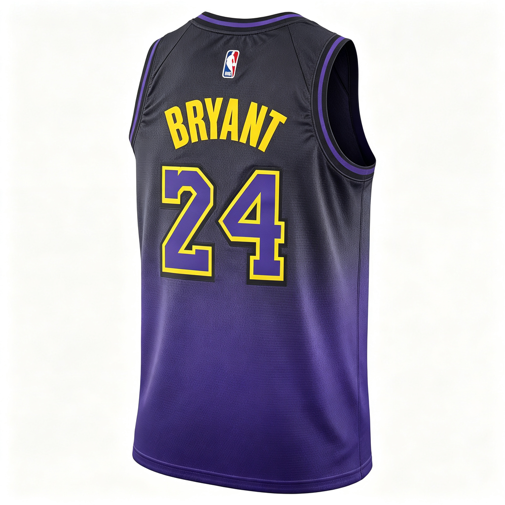 Nike Los Angeles Lakers Kobe Bryant #24 City Edition Swingman Jersey – Black & Purple Gradient