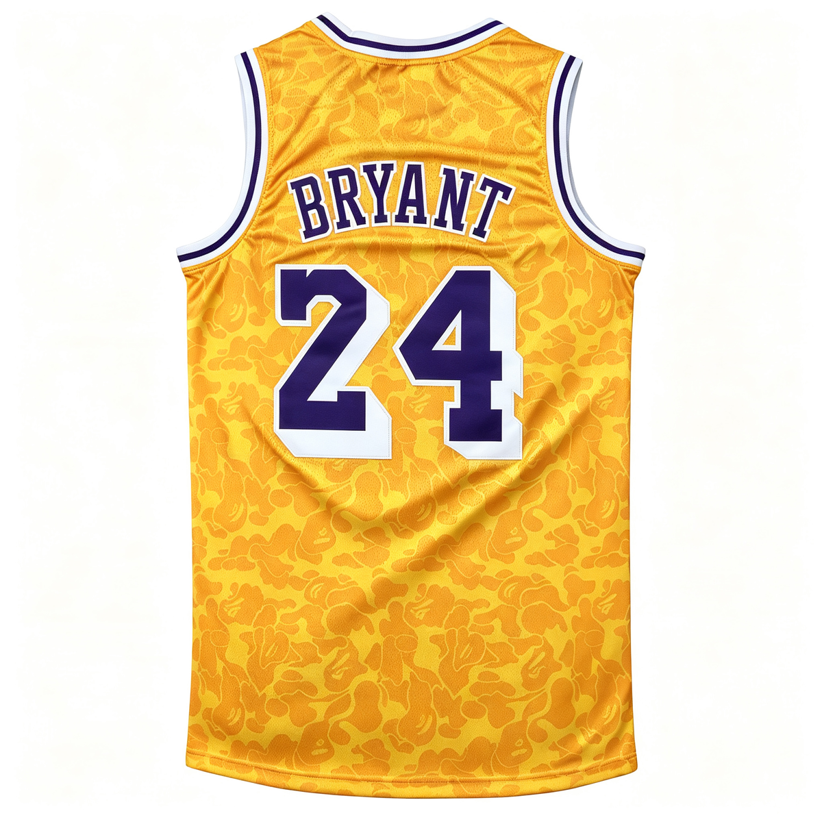 BAPE x Los Angeles Lakers Kobe Bryant #24 Basketball Jersey – Yellow Camo