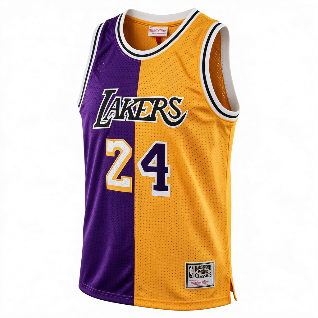 Mitchell & Ness Los Angeles Lakers Kobe Bryant #24 Hardwood Classics Jersey – Split Purple & Gold
