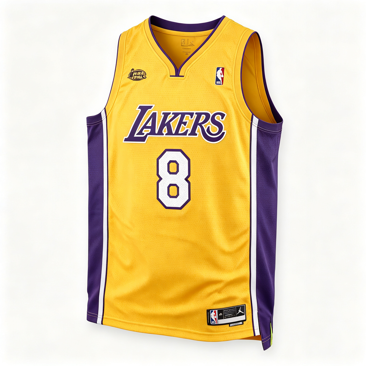 Jordan Brand Los Angeles Lakers Kobe Bryant #8 Icon Edition Swingman Jersey – Yellow (Finals Patch)