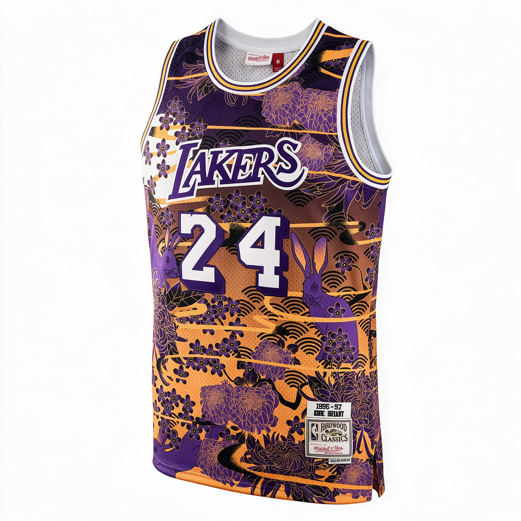 Mitchell & Ness Los Angeles Lakers Kobe Bryant #24 Hardwood Classics Jersey – Year of the Rabbit Floral