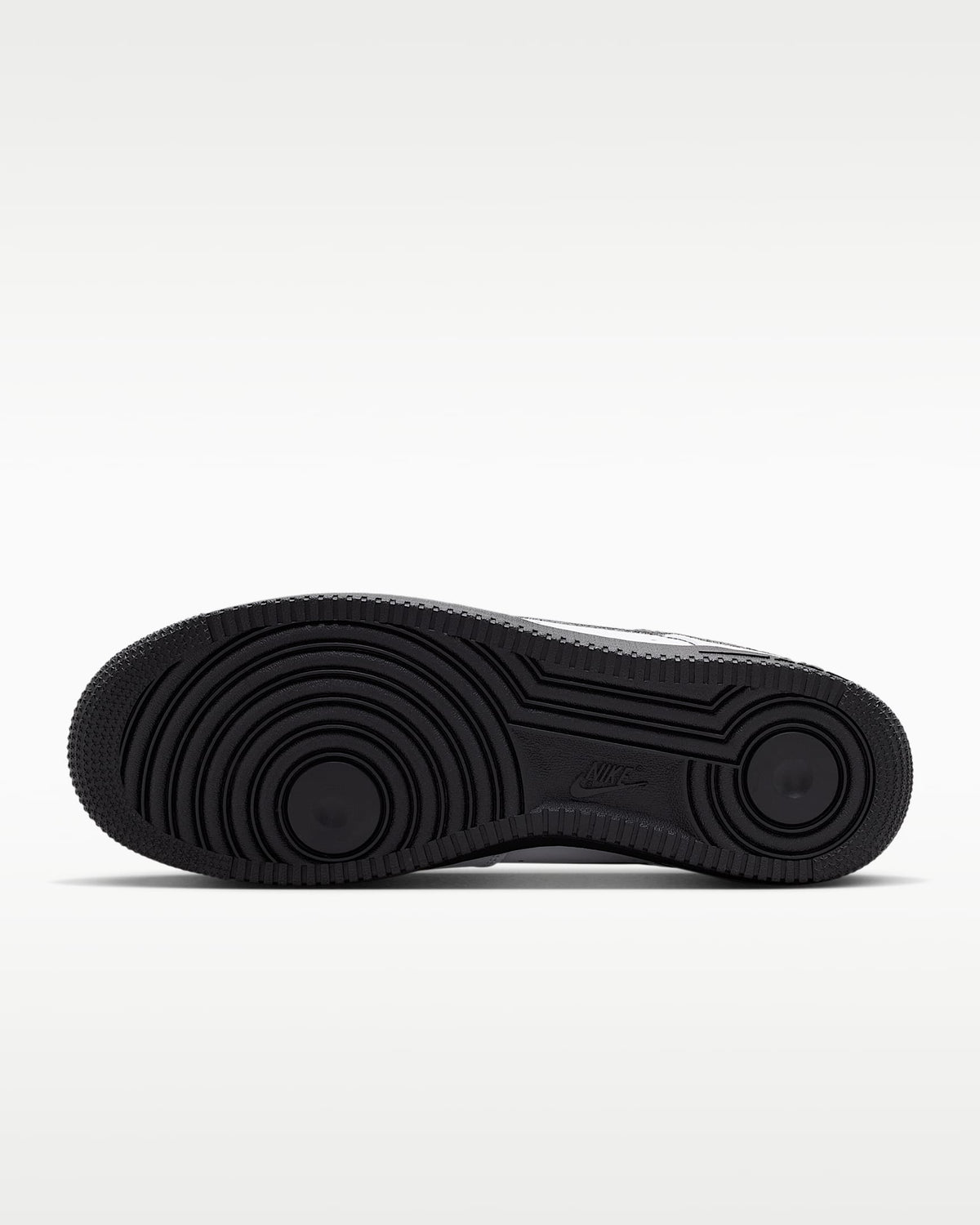 Nike Air Force 1 '07 White Black Swoosh Black Outsole Sneakers