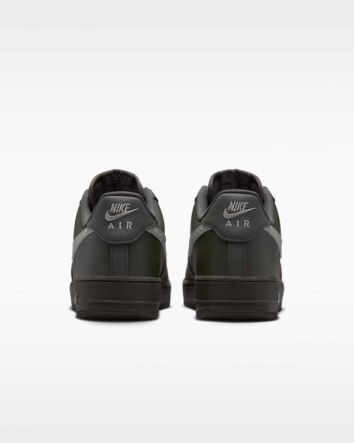 Nike Air Force 1 '07 Dark Olive Grey and Black Sneakers