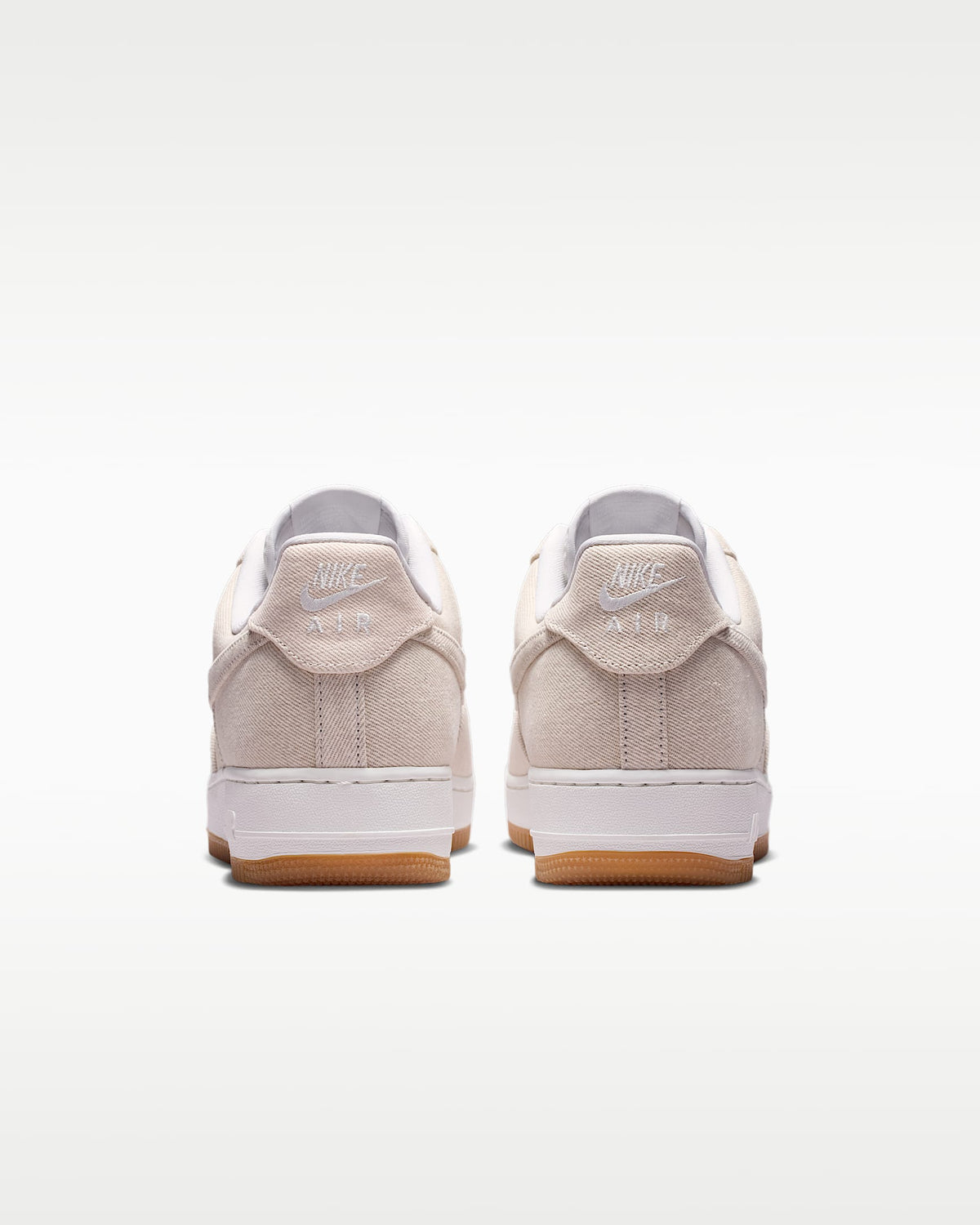 Nike Air Force 1 '07 Light Beige Denim Gum Sneakers
