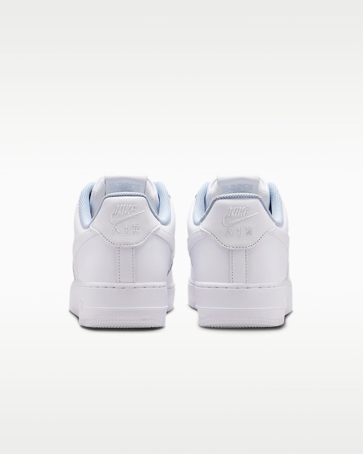 Nike Air Force 1 '07 White Woven Detail Blue Rope Laces Sneakers