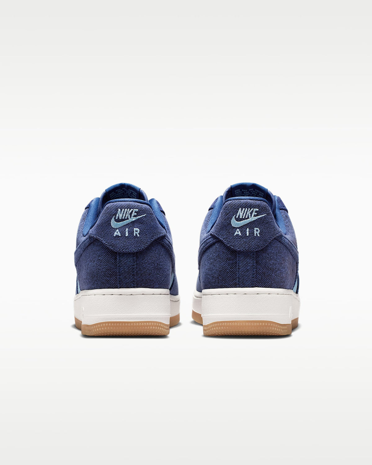 Nike Air Force 1 '07 Two-Tone Blue Denim Gum Sneakers
