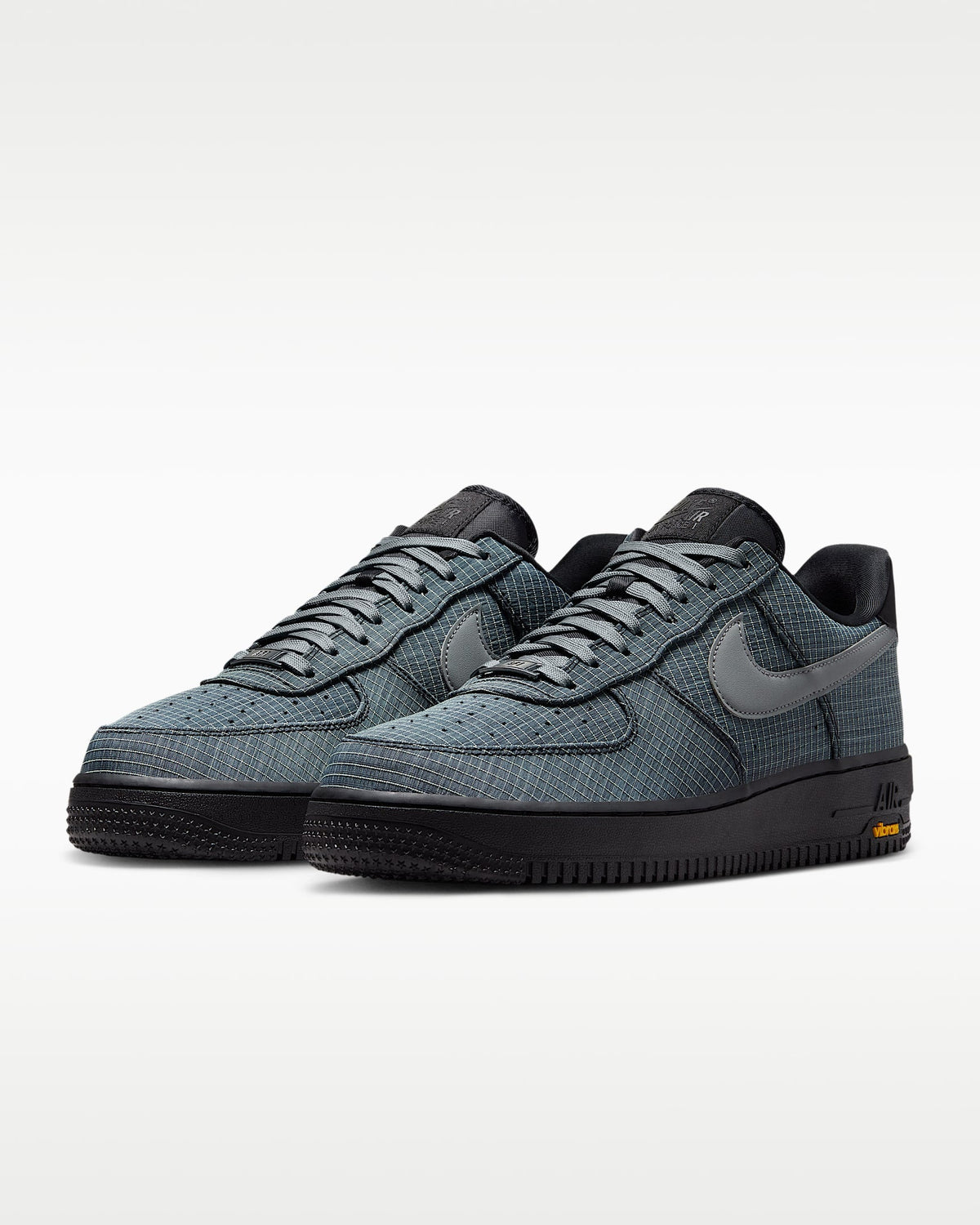 Nike Air Force 1 '07 Teal Grid Fabric Vibram Outsole Sneakers