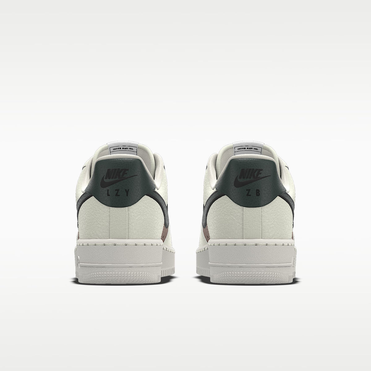 Nike Air Force 1 '07 Sail Brown Dark Green Color-Block Sneakers