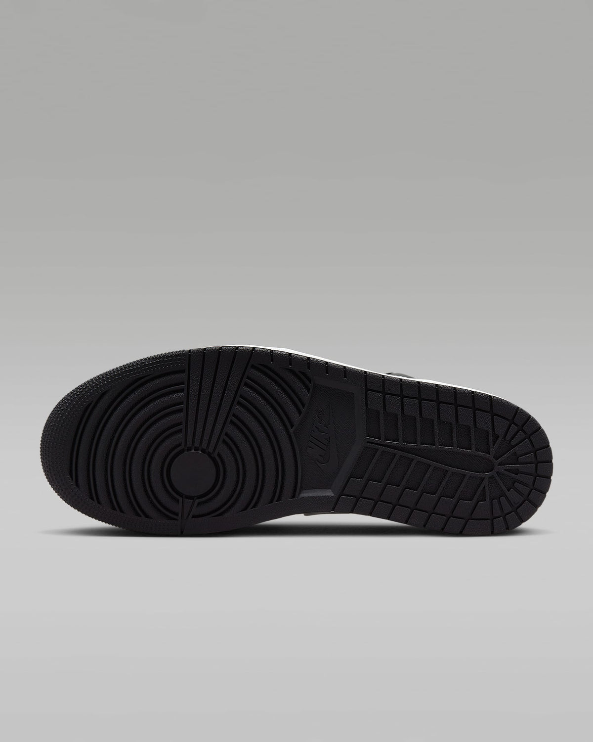 Air Jordan 1 Low OG Black White Grey Swoosh Leather Sneakers