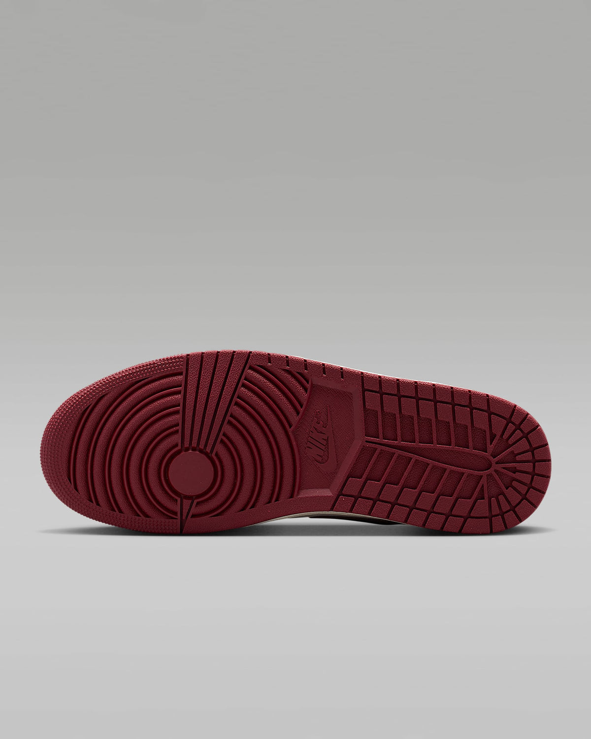 Air Jordan 1 Low OG Sail Burgundy Dark Brown Swoosh Leather Sneakers