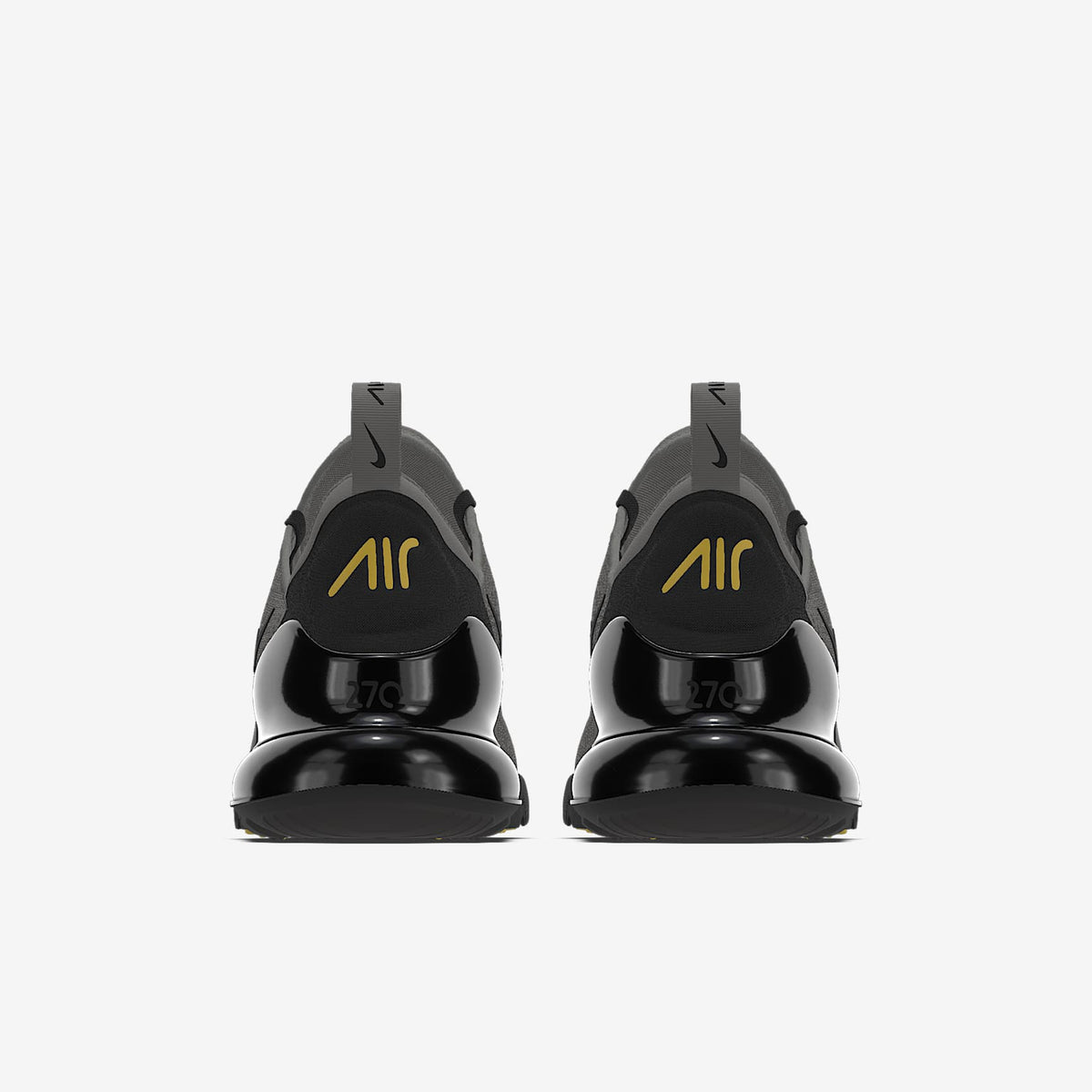 Nike Air Max 270 By You – Grey/Black/Gold Custom Sneaker