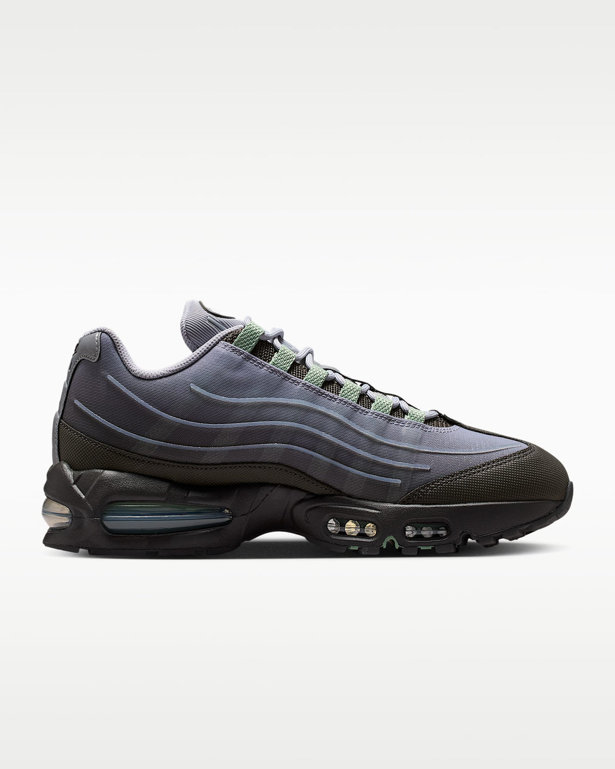 Nike Air Max 95 – Purple / Grey / Green Mesh Athletic Sneakers