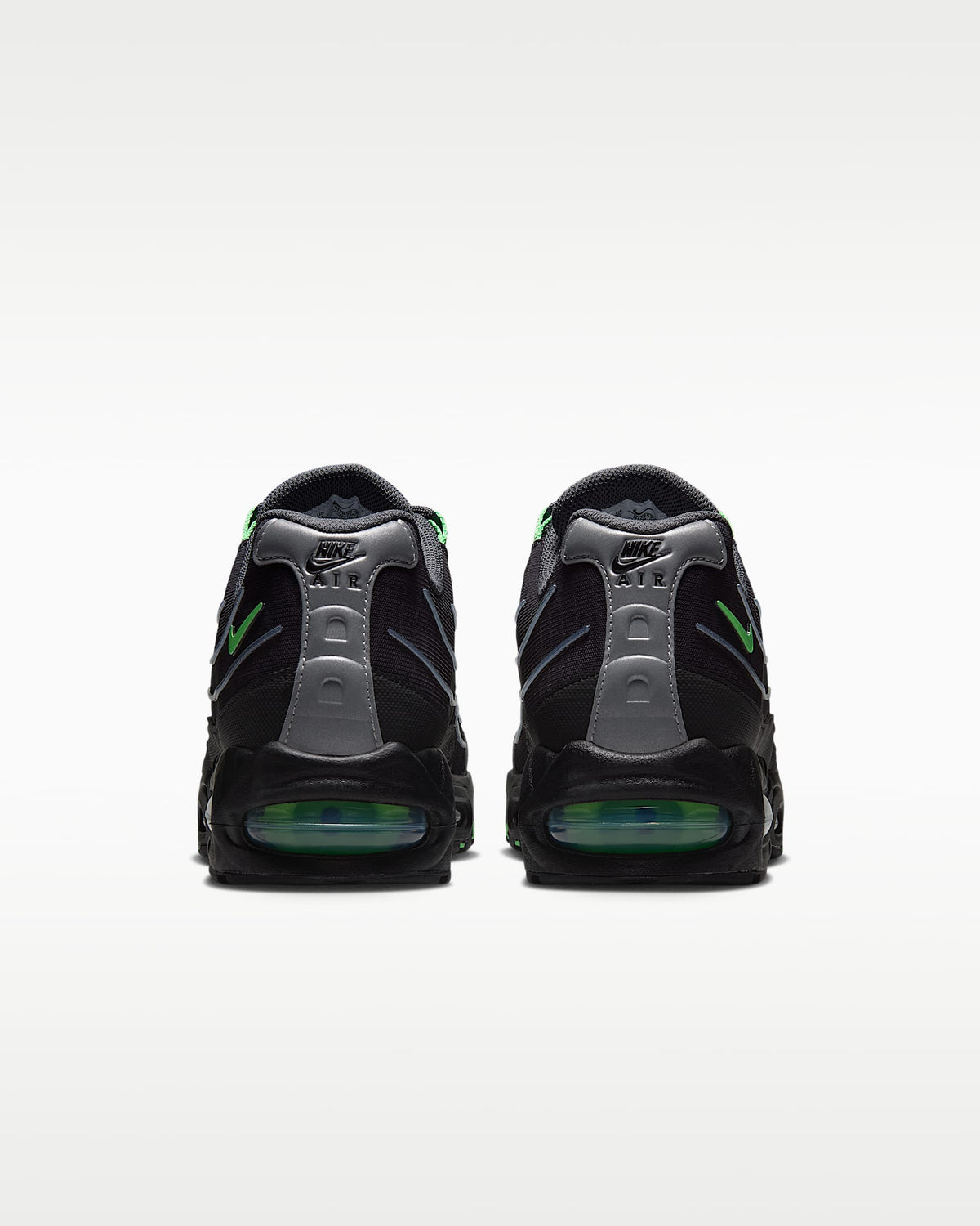 Nike Air Max 95 – Black / Lime Green Mesh Athletic Sneakers