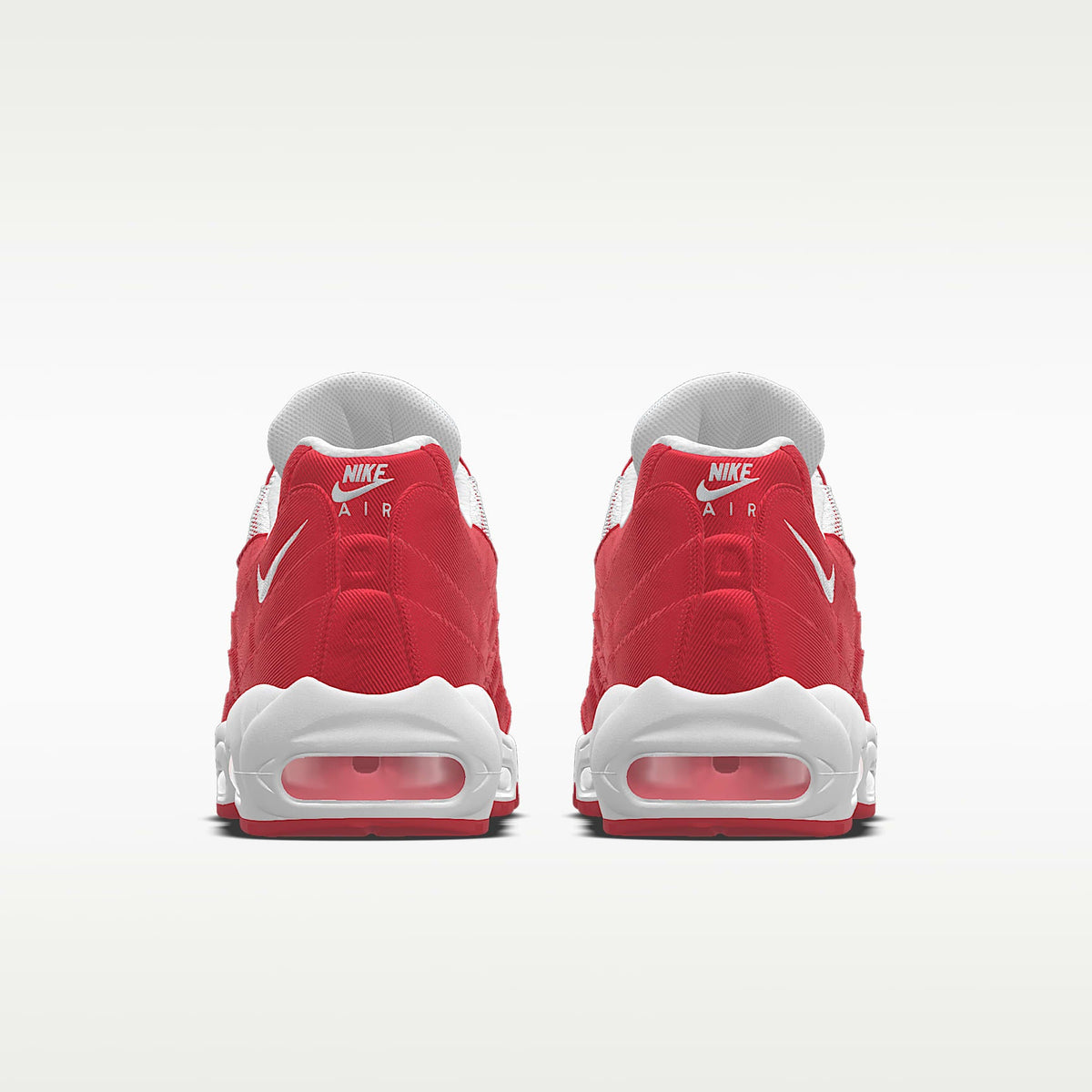Nike Air Max 95 – White / Red Mesh Athletic Sneakers
