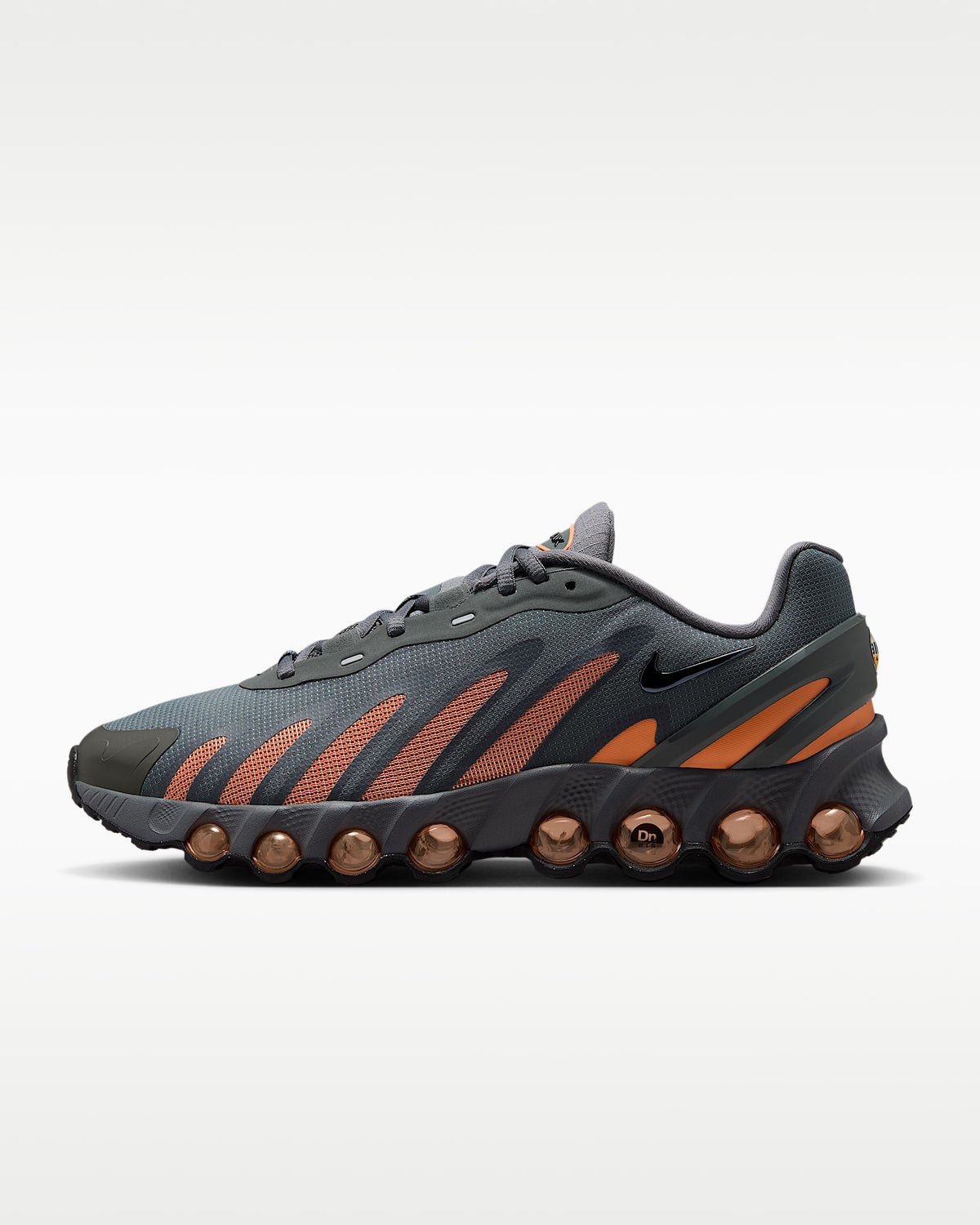 Nike Air Max DN Roam – Grey / Orange Mesh Athletic Sneakers