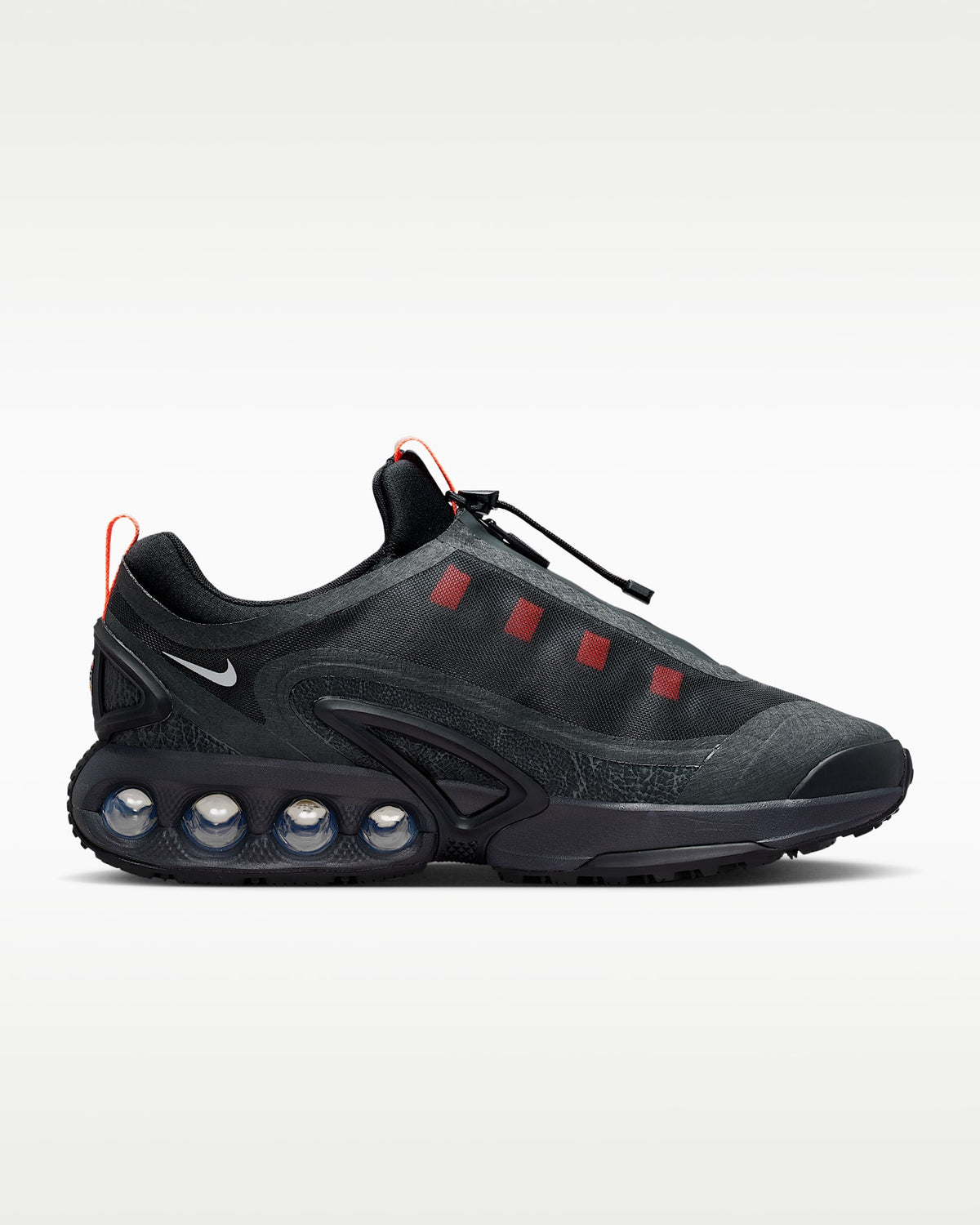 Nike Air Max DN Roam – Black / Red Mesh Athletic Sneakers