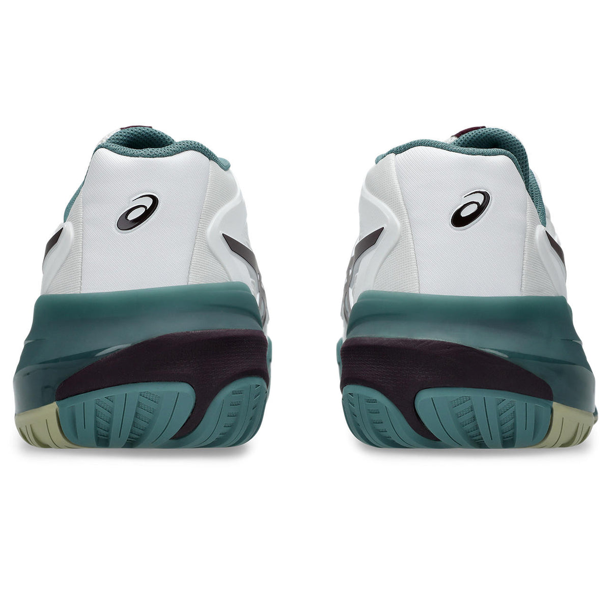 Asics Gel-Resolution – White/Burgundy/Teal Tennis Sneaker