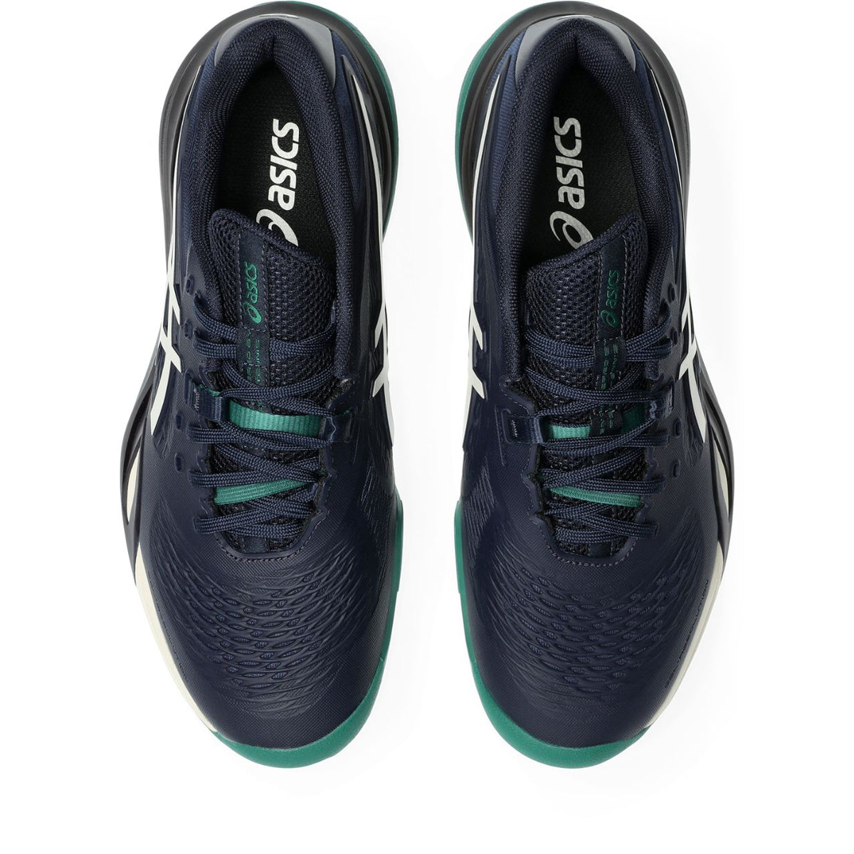 Asics Gel-Resolution – Navy/Off-White/Green Tennis Sneaker