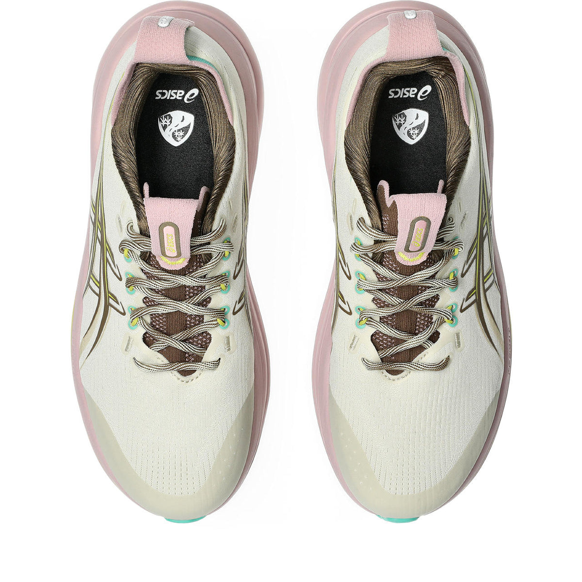 Asics Gel-Nimbus 28 – Off-White/Brown/Pink Running Shoe