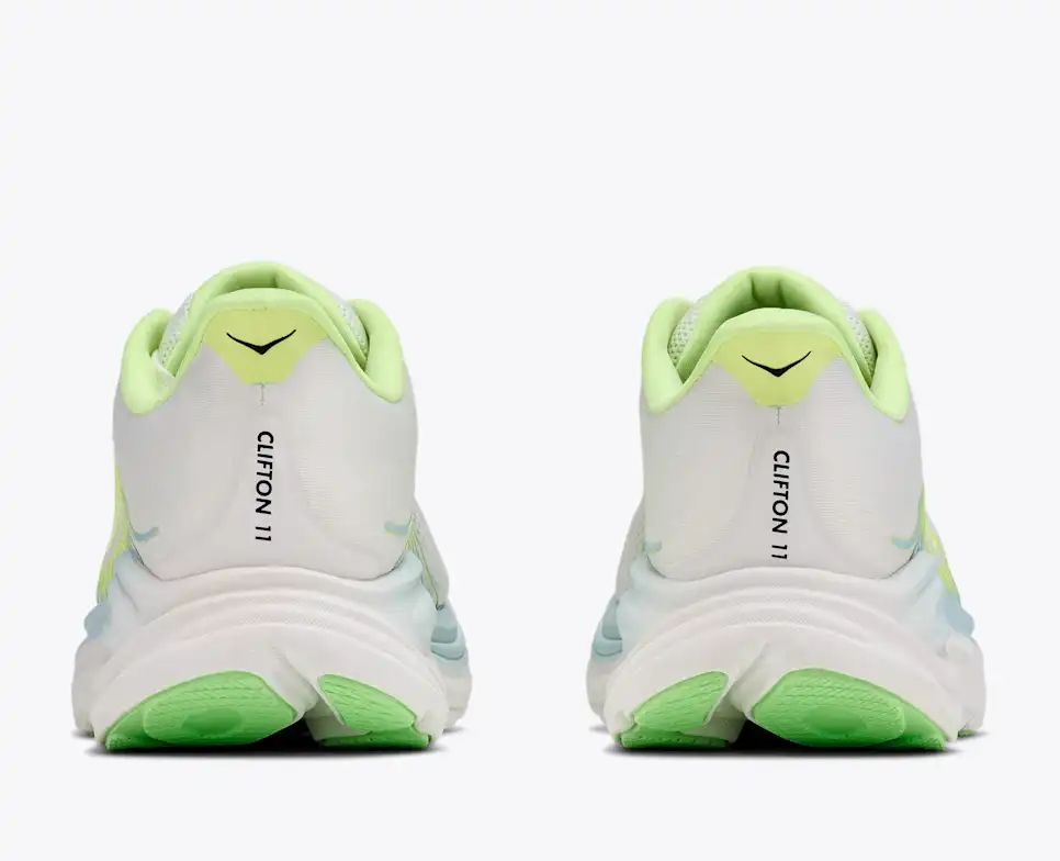 Hoka Bondi 8 — White / Lime Green / Light Blue