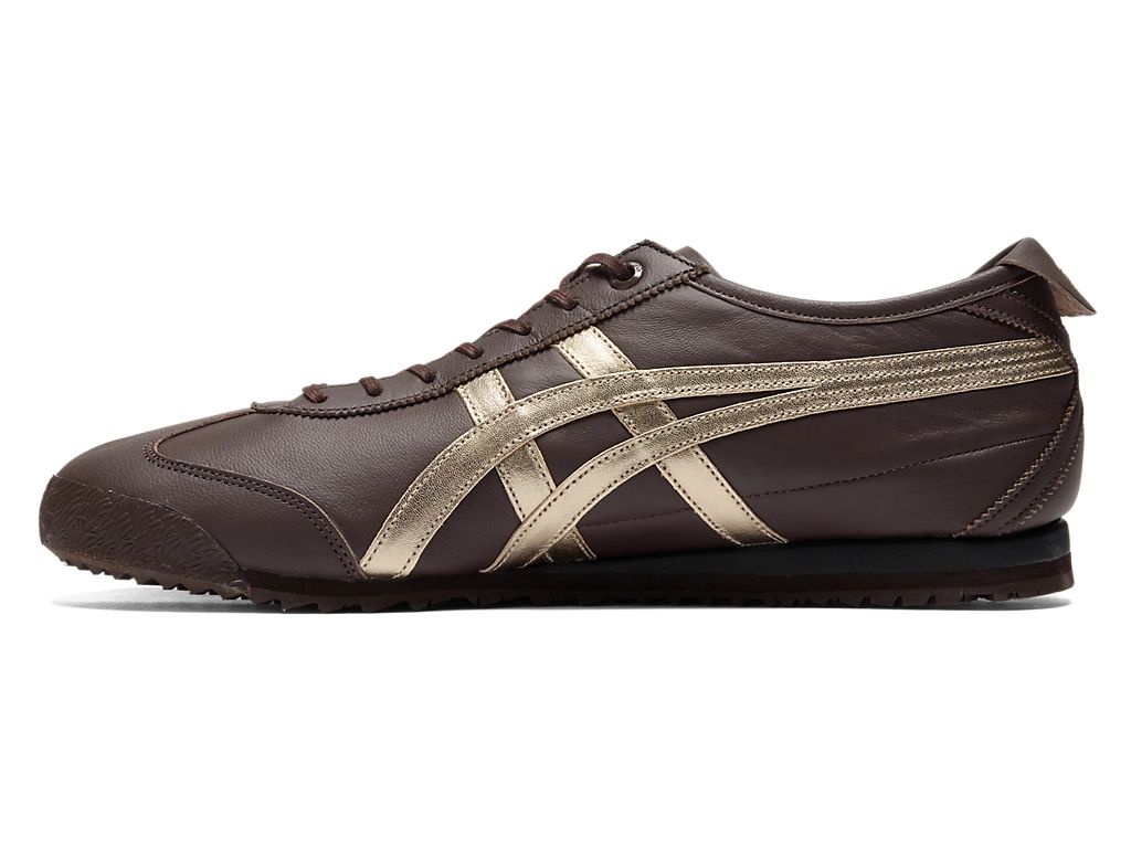 Onitsuka Tiger Mexico 66 Unisex Sneakers – Dark Brown / Gold