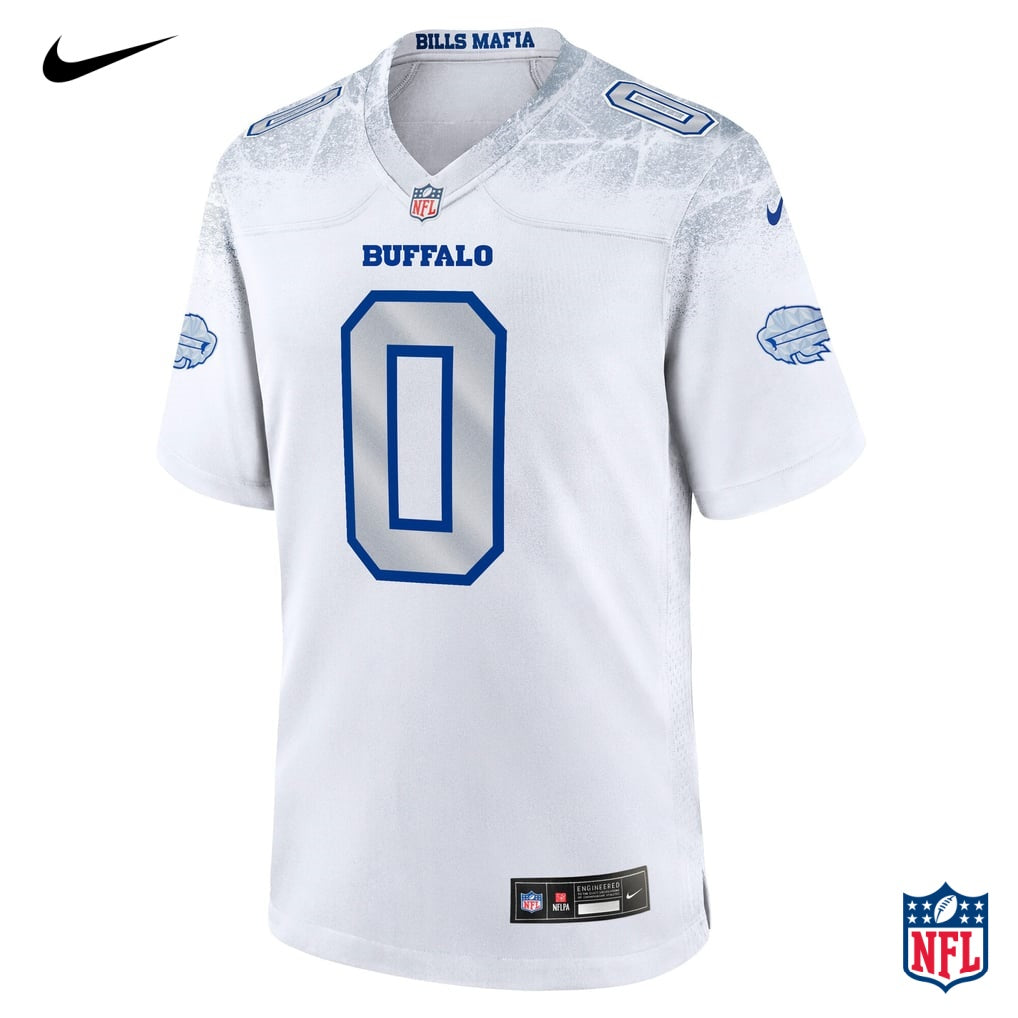 Nike Buffalo Bills #0 White Frosted Vapor F.U.S.E. Limited Jersey
