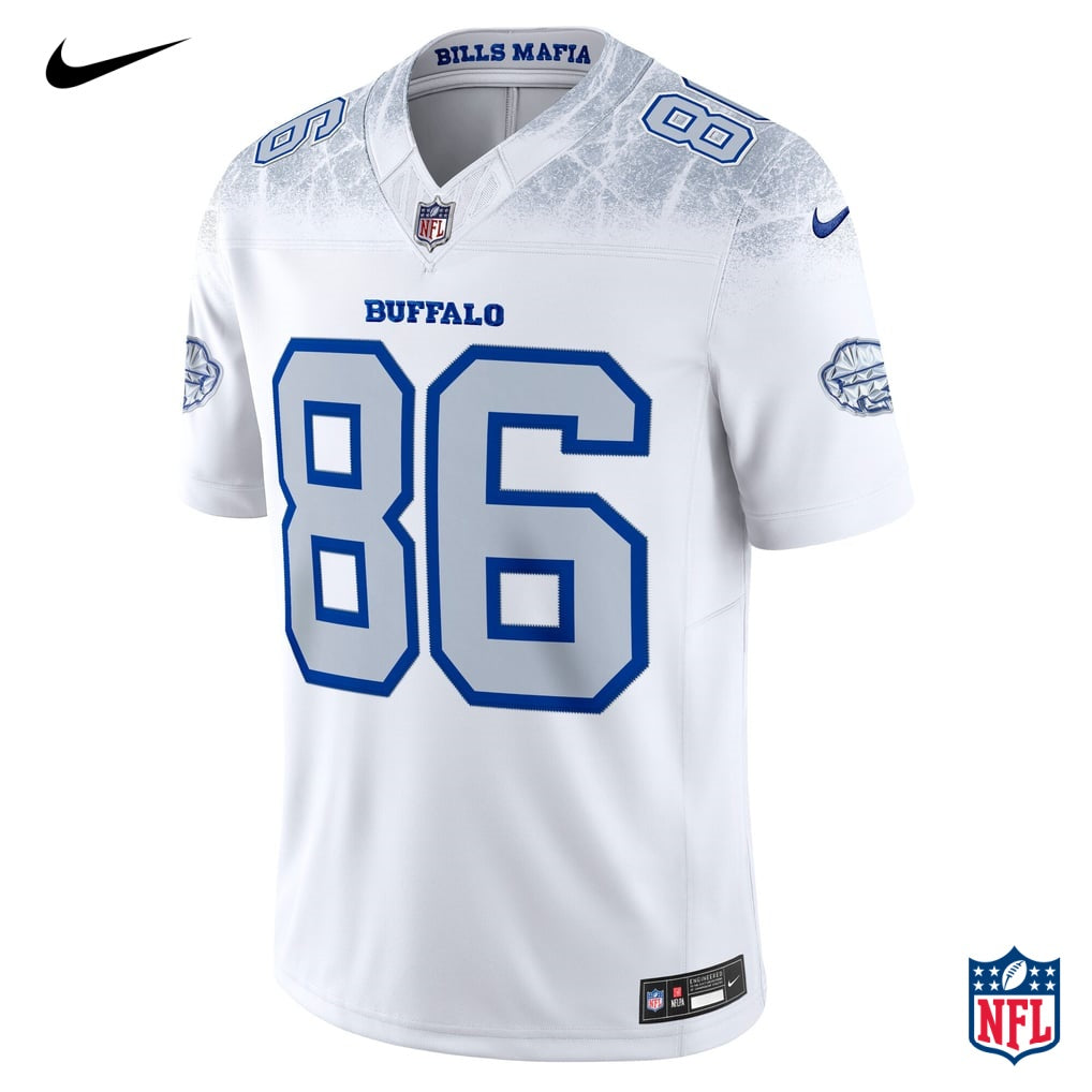 Nike Dalton Kincaid #86 Buffalo Bills White Frosted Vapor F.U.S.E. Limited Jersey