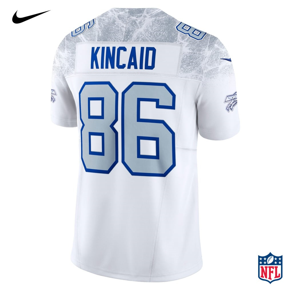 Nike Dalton Kincaid #86 Buffalo Bills White Frosted Vapor F.U.S.E. Limited Jersey