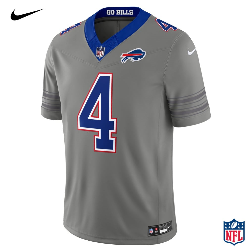 Nike James Cook #4 Buffalo Bills Gray Alternate Vapor F.U.S.E. Limited Jersey