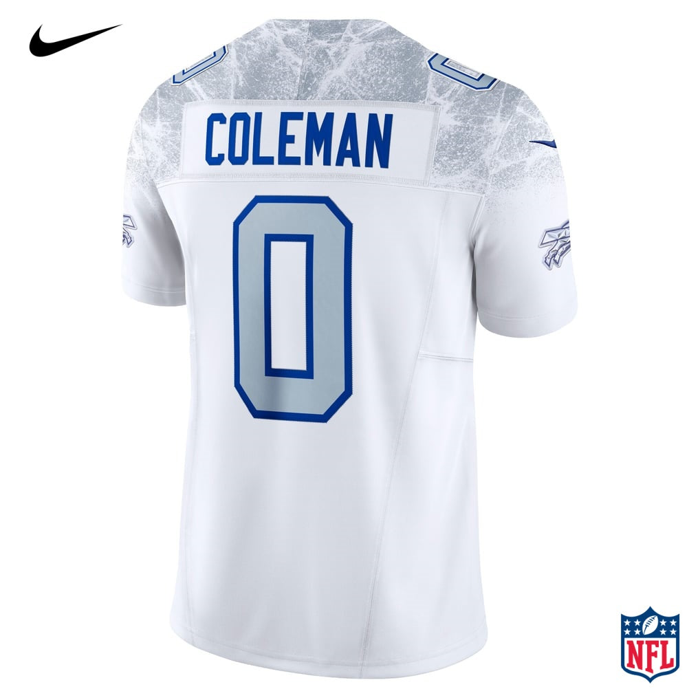 Nike Keon Coleman #0 Buffalo Bills White Frosted Vapor F.U.S.E. Limited Jersey