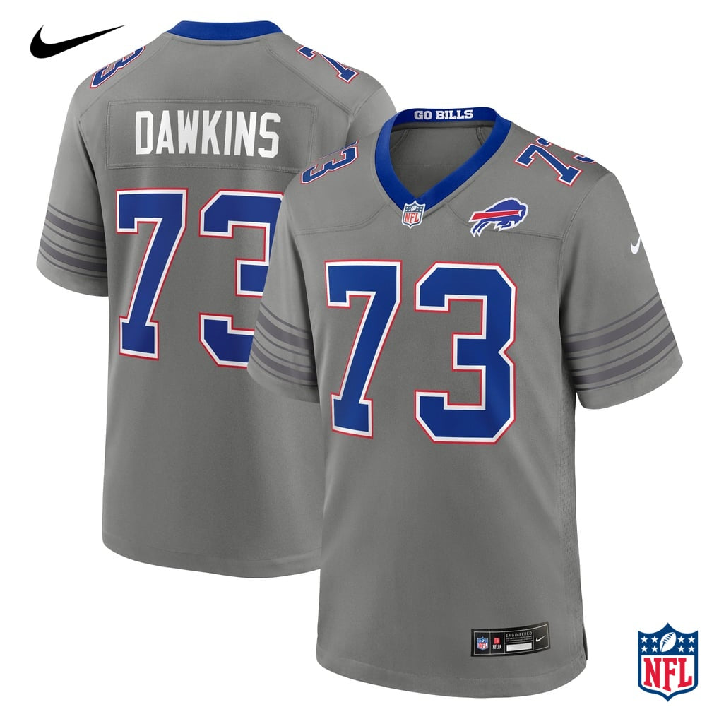Nike Dion Dawkins #73 Buffalo Bills Gray Alternate Vapor F.U.S.E. Limited Jersey