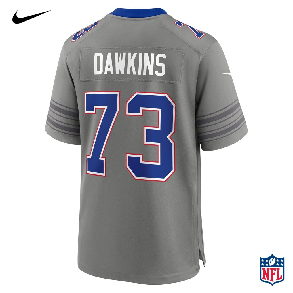 Nike Dion Dawkins #73 Buffalo Bills Gray Alternate Vapor F.U.S.E. Limited Jersey