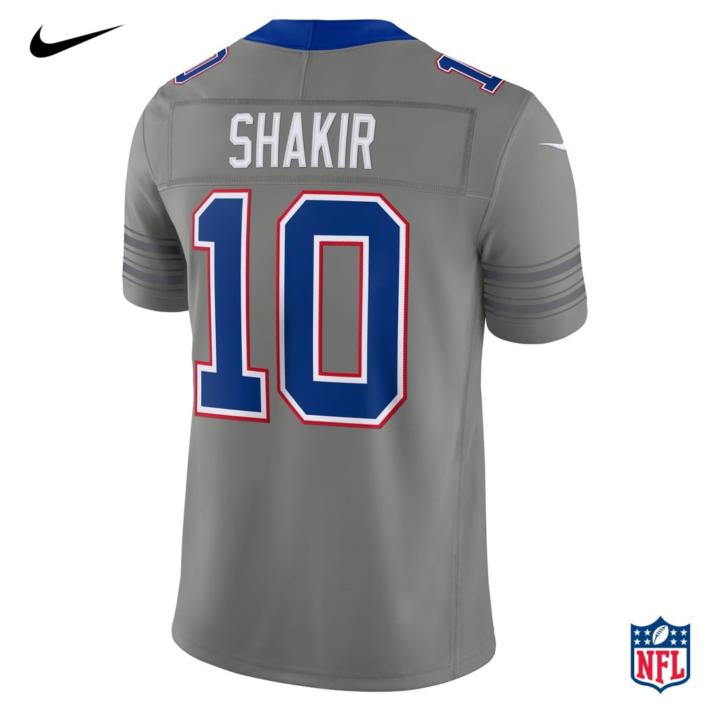 Nike Khalil Shakir #10 Buffalo Bills Gray Alternate Vapor F.U.S.E. Limited Jersey