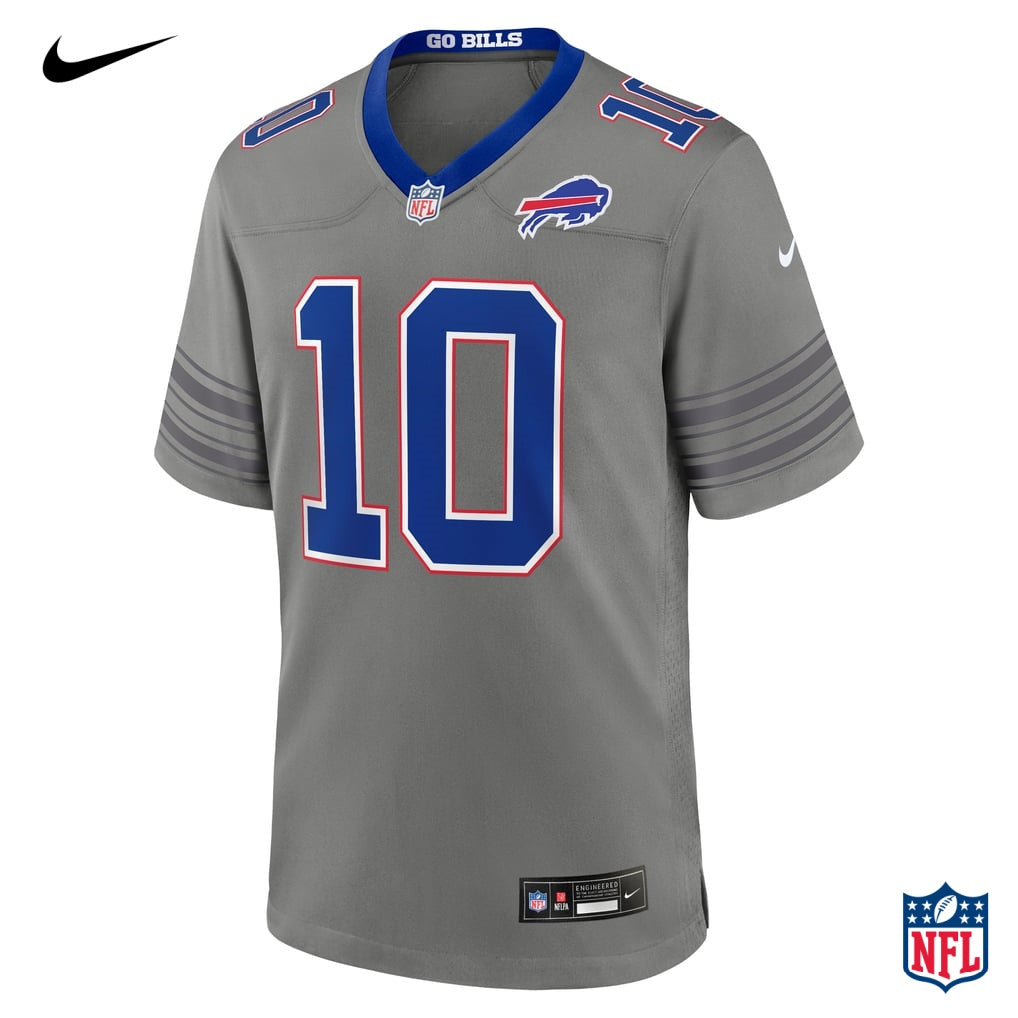 Nike Khalil Shakir #10 Buffalo Bills Gray Alternate Vapor F.U.S.E. Limited Jersey