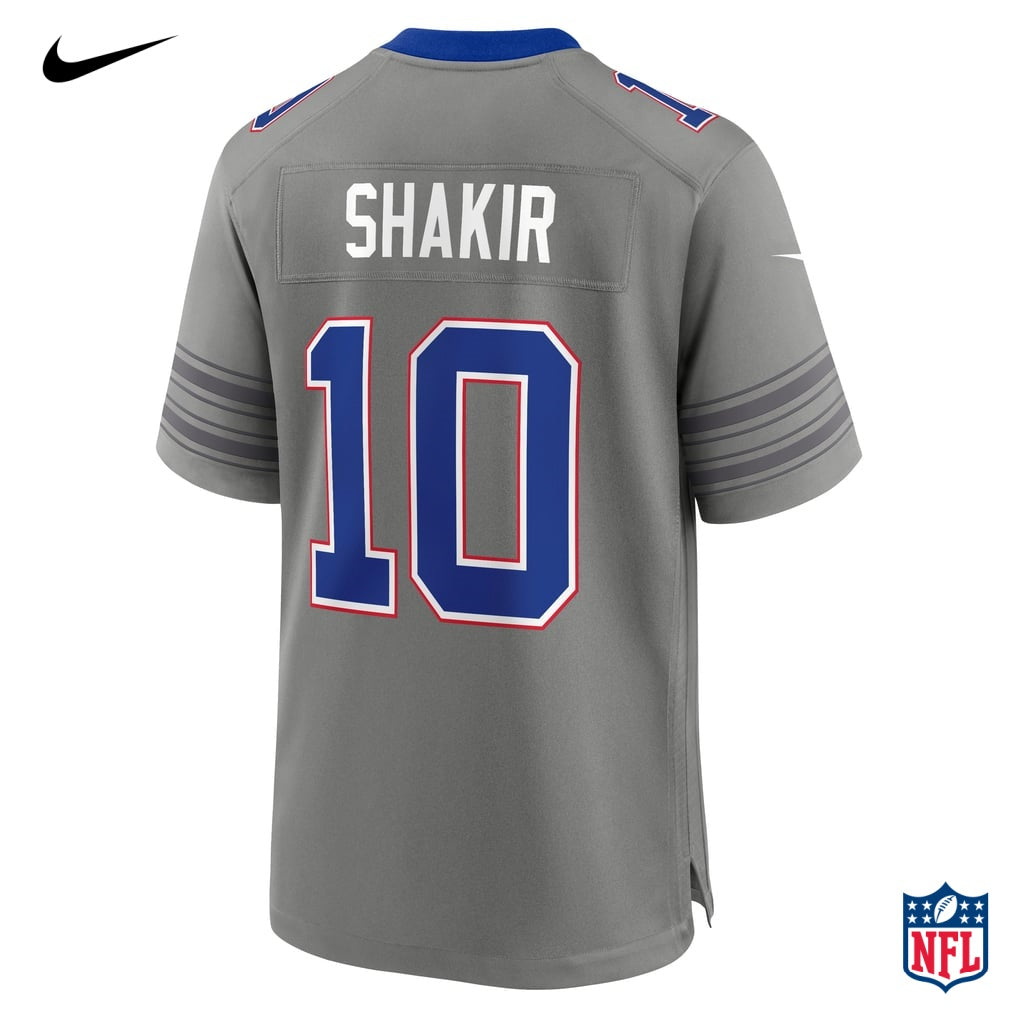 Nike Khalil Shakir #10 Buffalo Bills Gray Alternate Vapor F.U.S.E. Limited Jersey