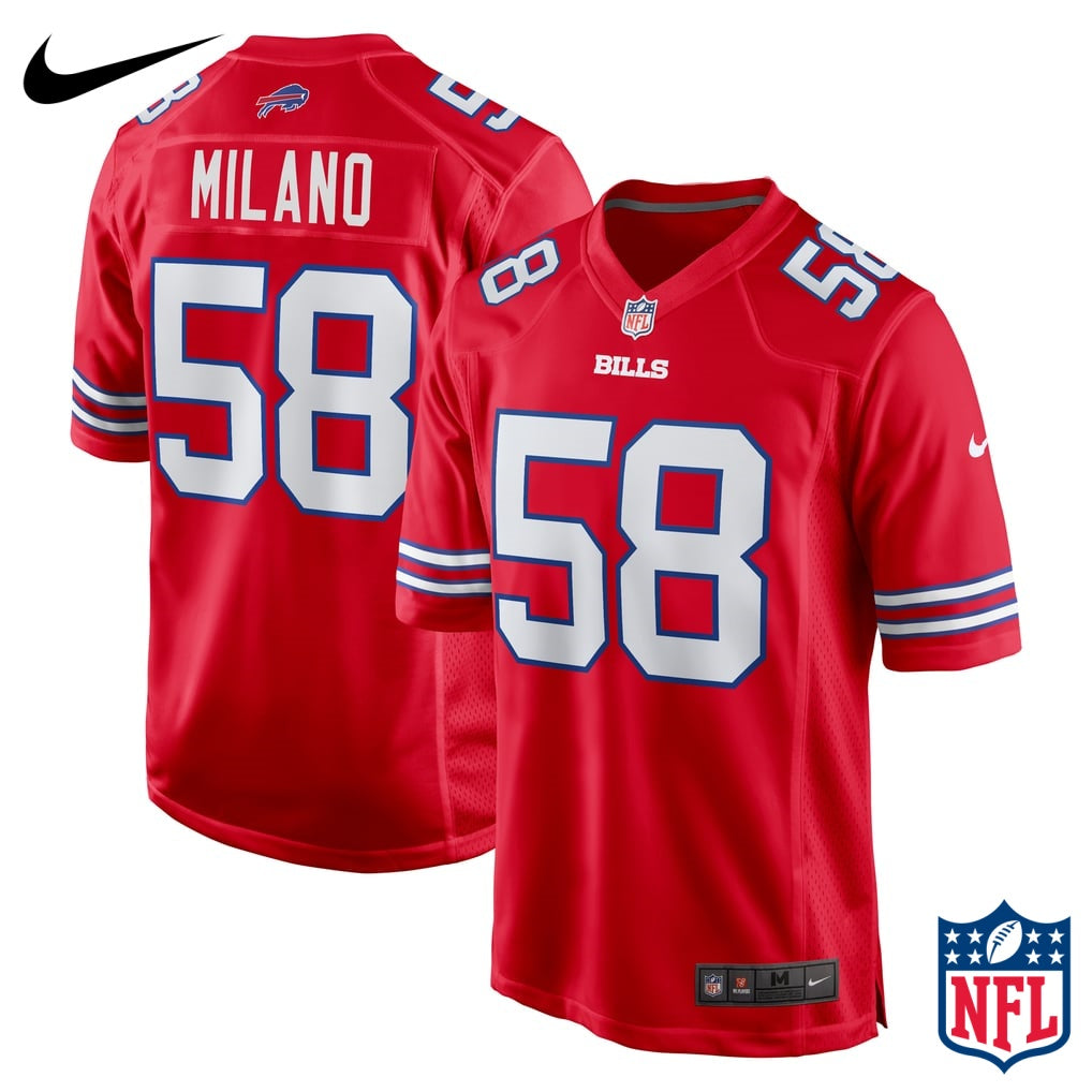 Nike Matt Milano #58 Buffalo Bills Red Game Jersey