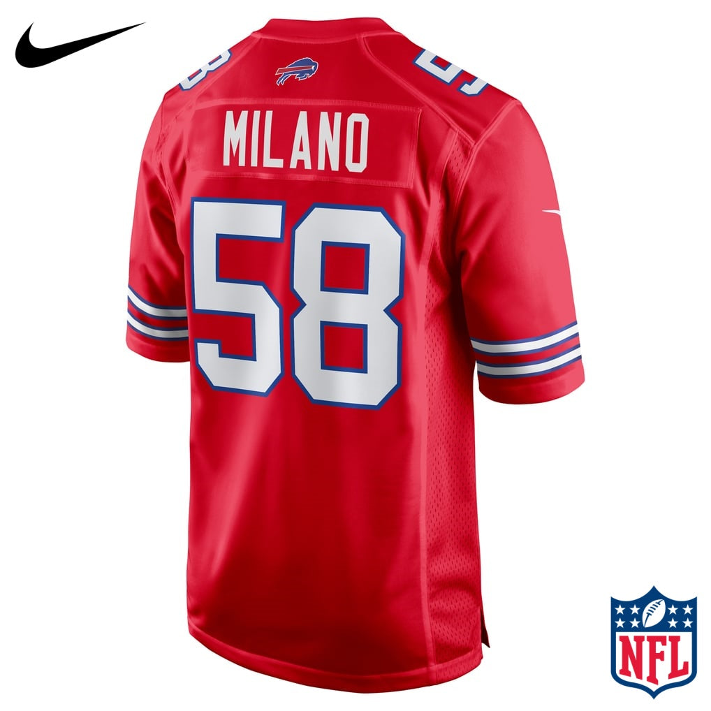 Nike Matt Milano #58 Buffalo Bills Red Game Jersey