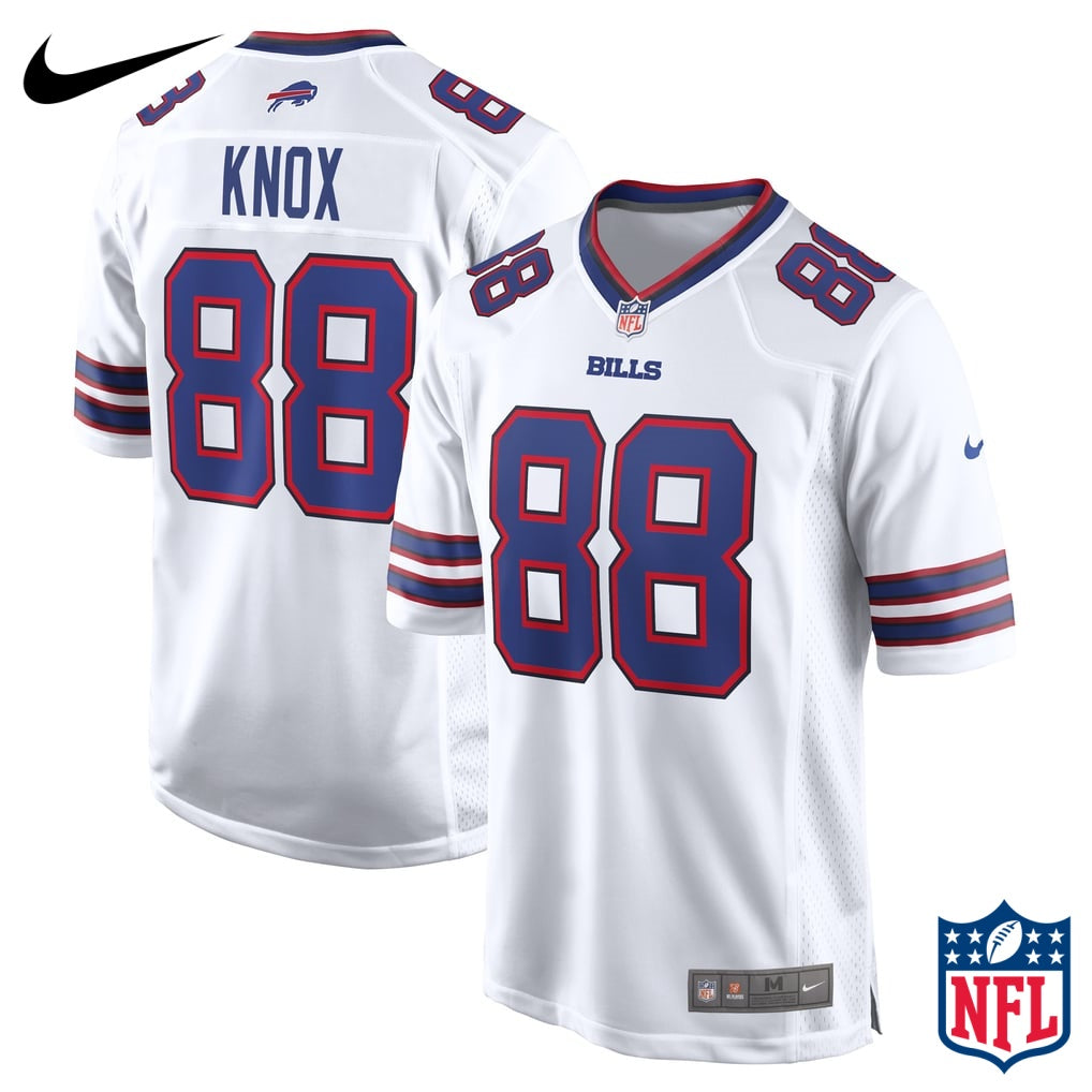 Nike Dawson Knox #88 Buffalo Bills White Away Game Jersey
