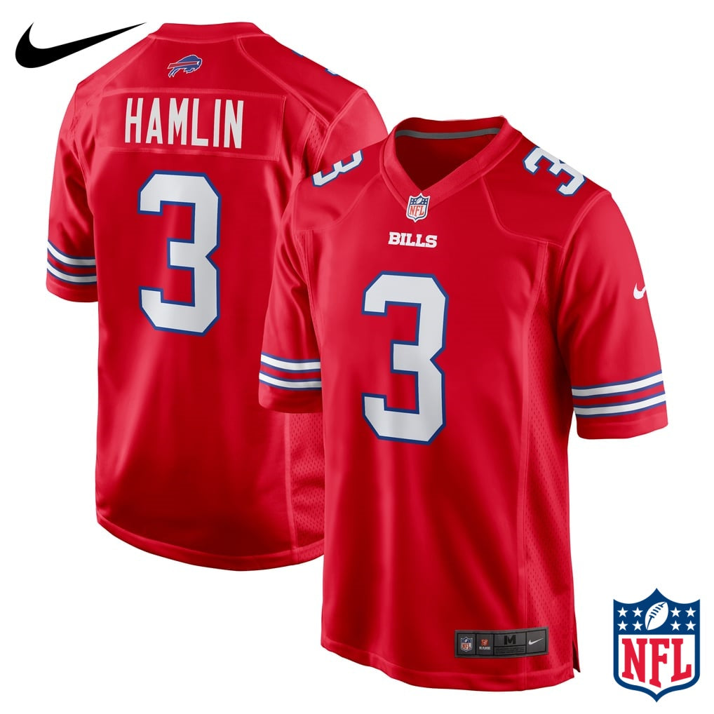 Nike Damar Hamlin #3 Buffalo Bills Red Game Jersey