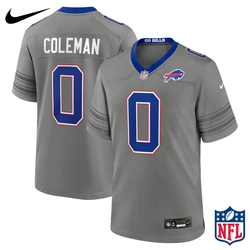 Nike Keon Coleman #0 Buffalo Bills Gray Alternate Game Jersey