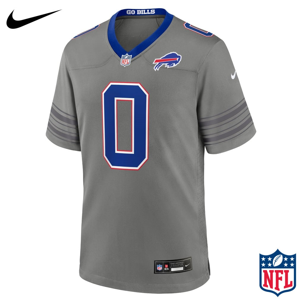 Nike Keon Coleman #0 Buffalo Bills Gray Alternate Game Jersey
