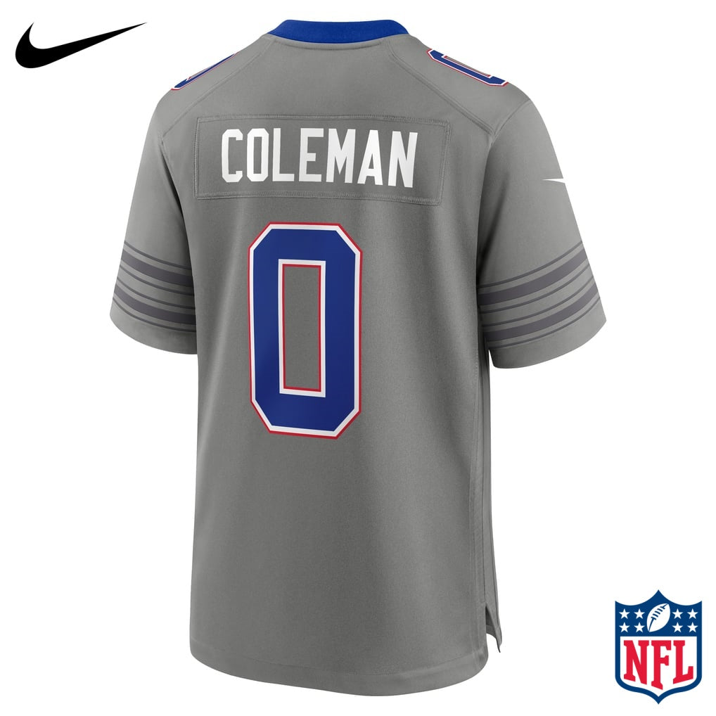 Nike Keon Coleman #0 Buffalo Bills Gray Alternate Game Jersey