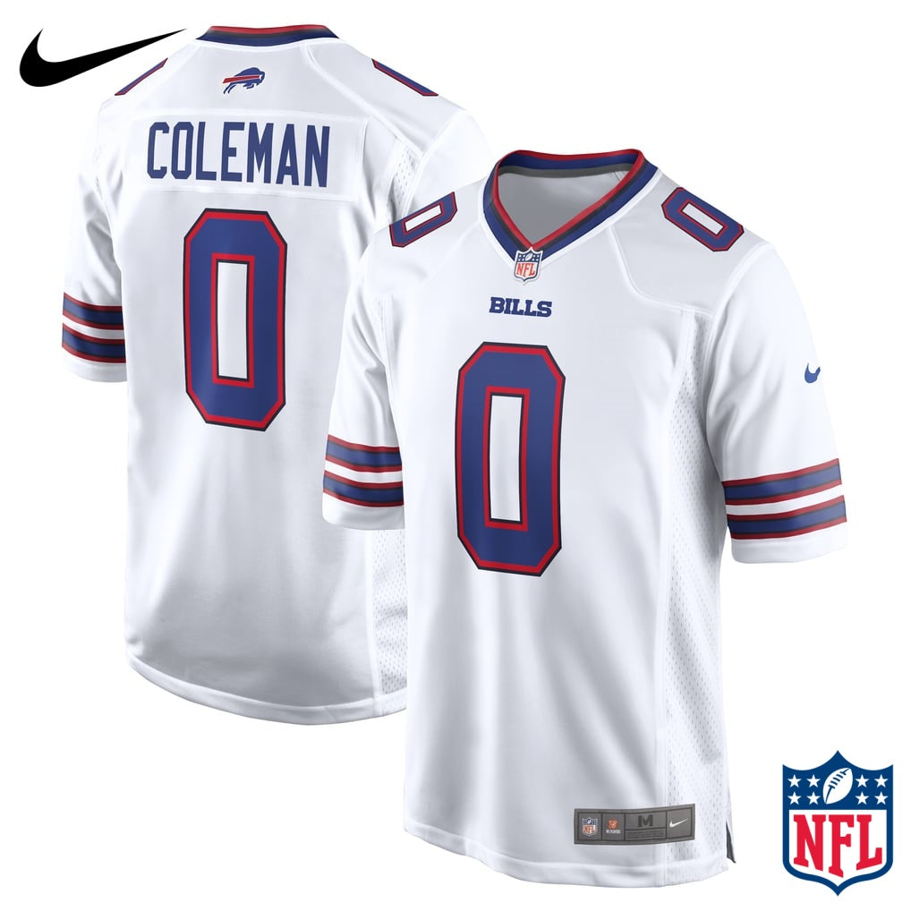 Nike Keon Coleman #0 Buffalo Bills White Away Game Jersey