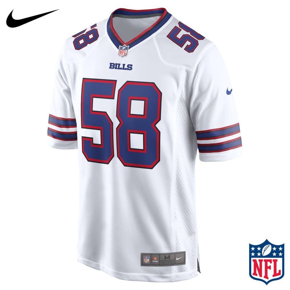 Nike Matt Milano #58 Buffalo Bills White Away Game Jersey