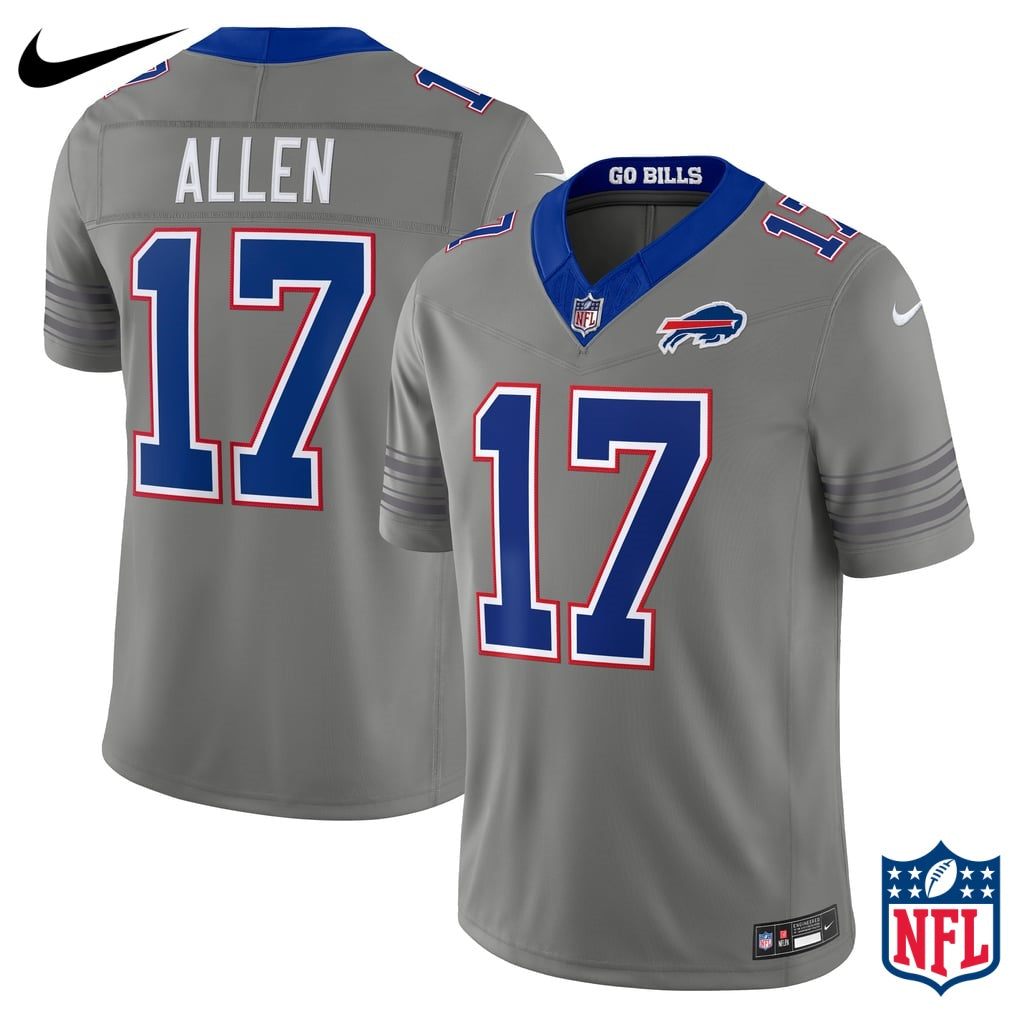 Nike Josh Allen #17 Buffalo Bills Gray Alternate Game Jersey